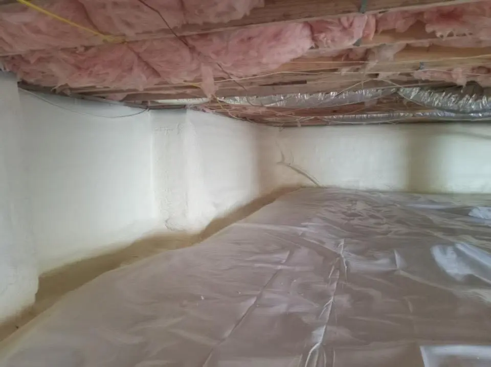 Crawl space encapsulation with closed-cell spray foam for Metal Roof Coating in Fairfield Plantation